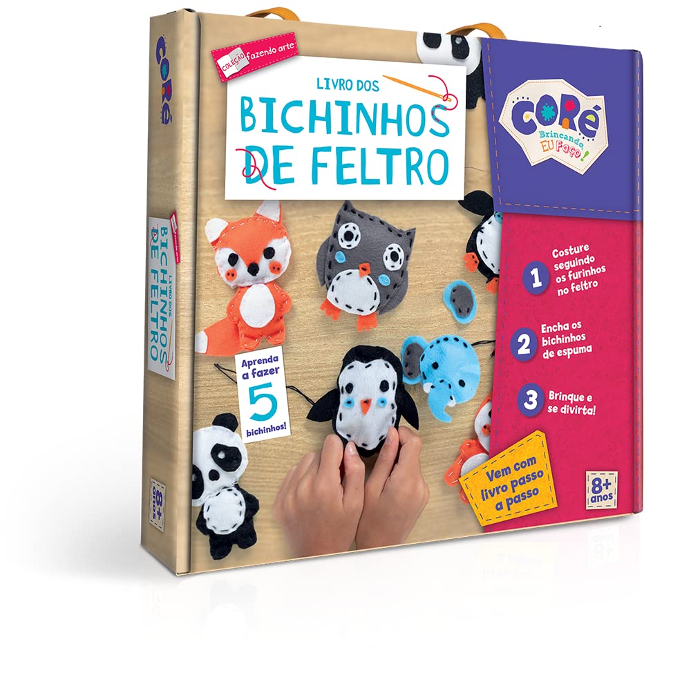 Kit Criativo Bichinhos de Feltro Fazendo Arte
