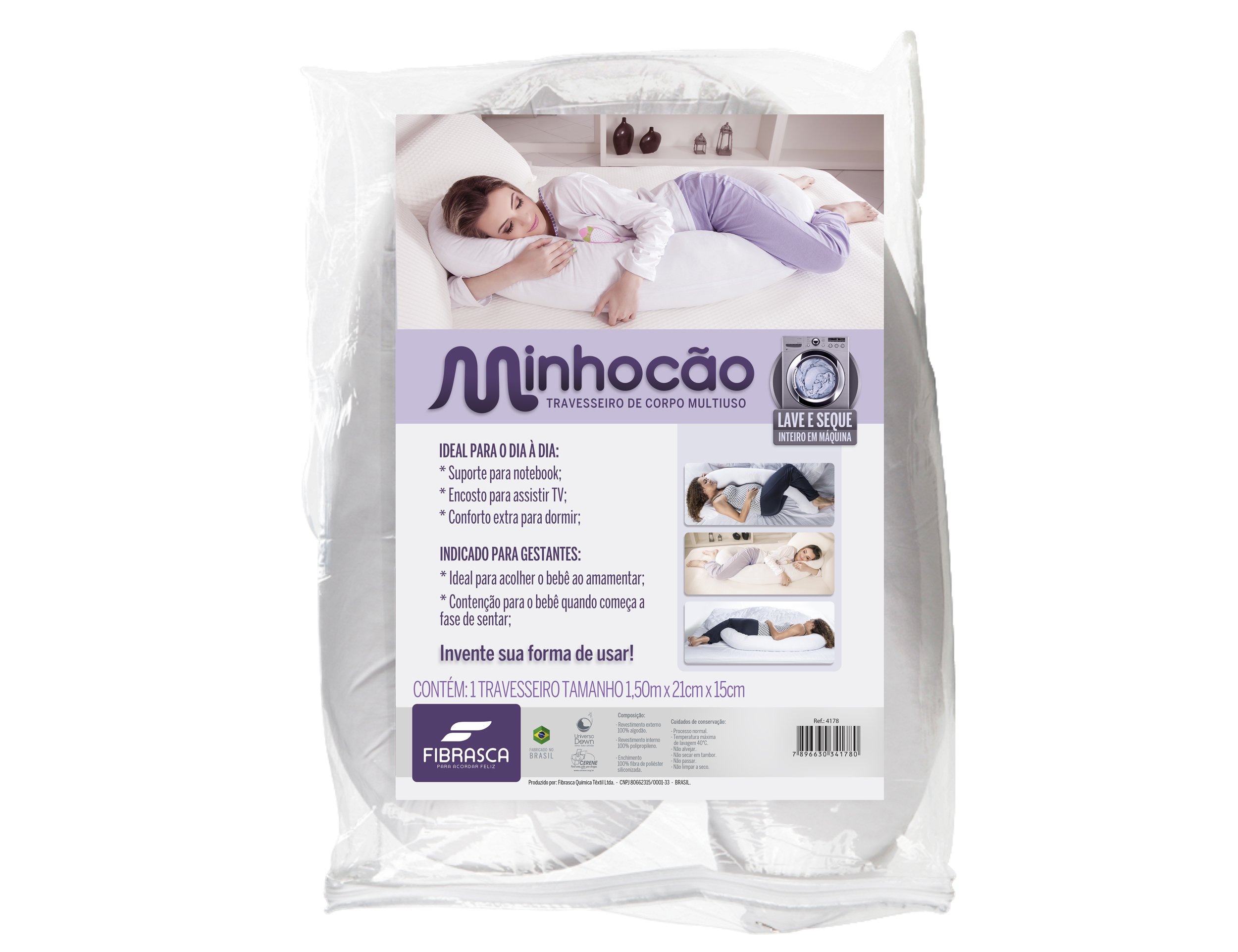 Travesseiro de Corpo Minhocão Fibrasca