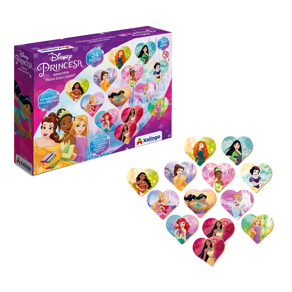 Xalingo Jogo da Memória Princesas Disney