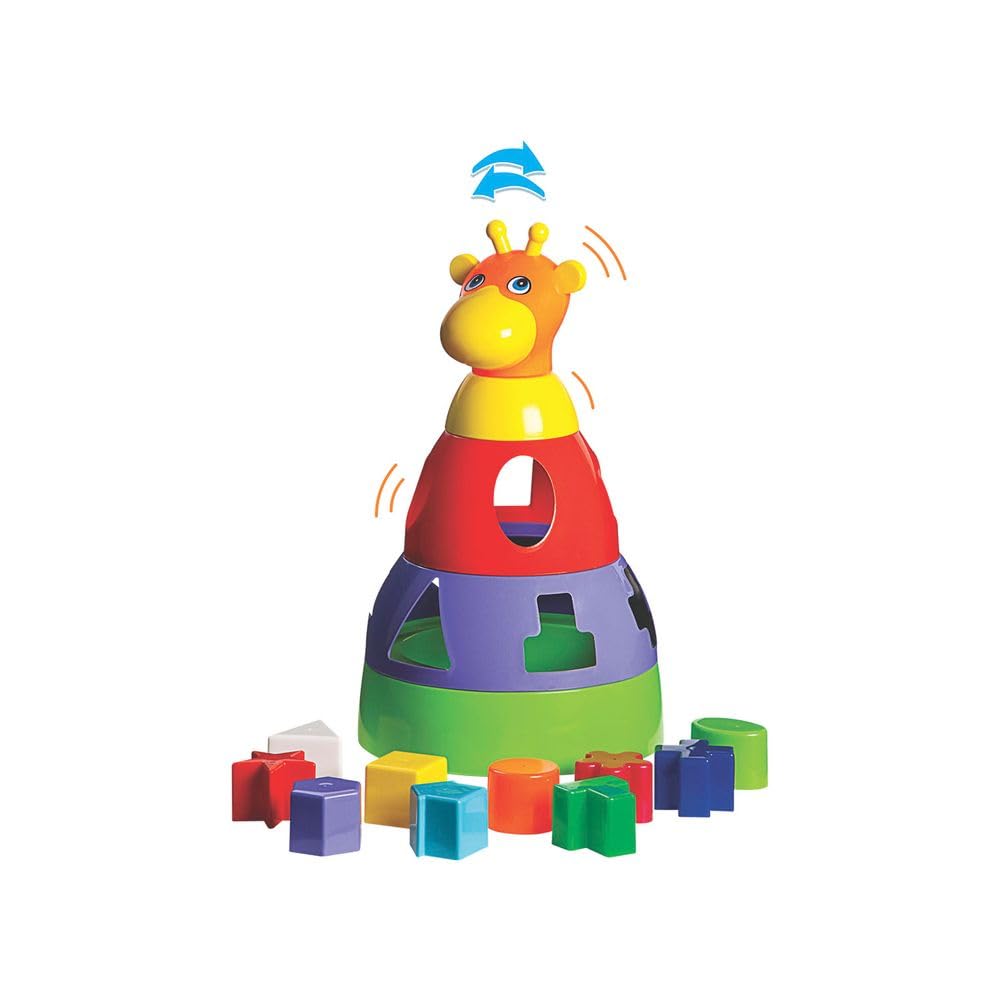 Brinquedo Educativo Girafa Didática com Blocos Merco Toys