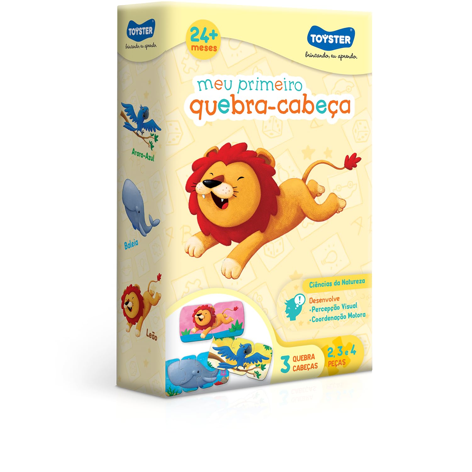 Toyster Meu Primeiro Quebra-Cabeça 2, 3 e 4 peças