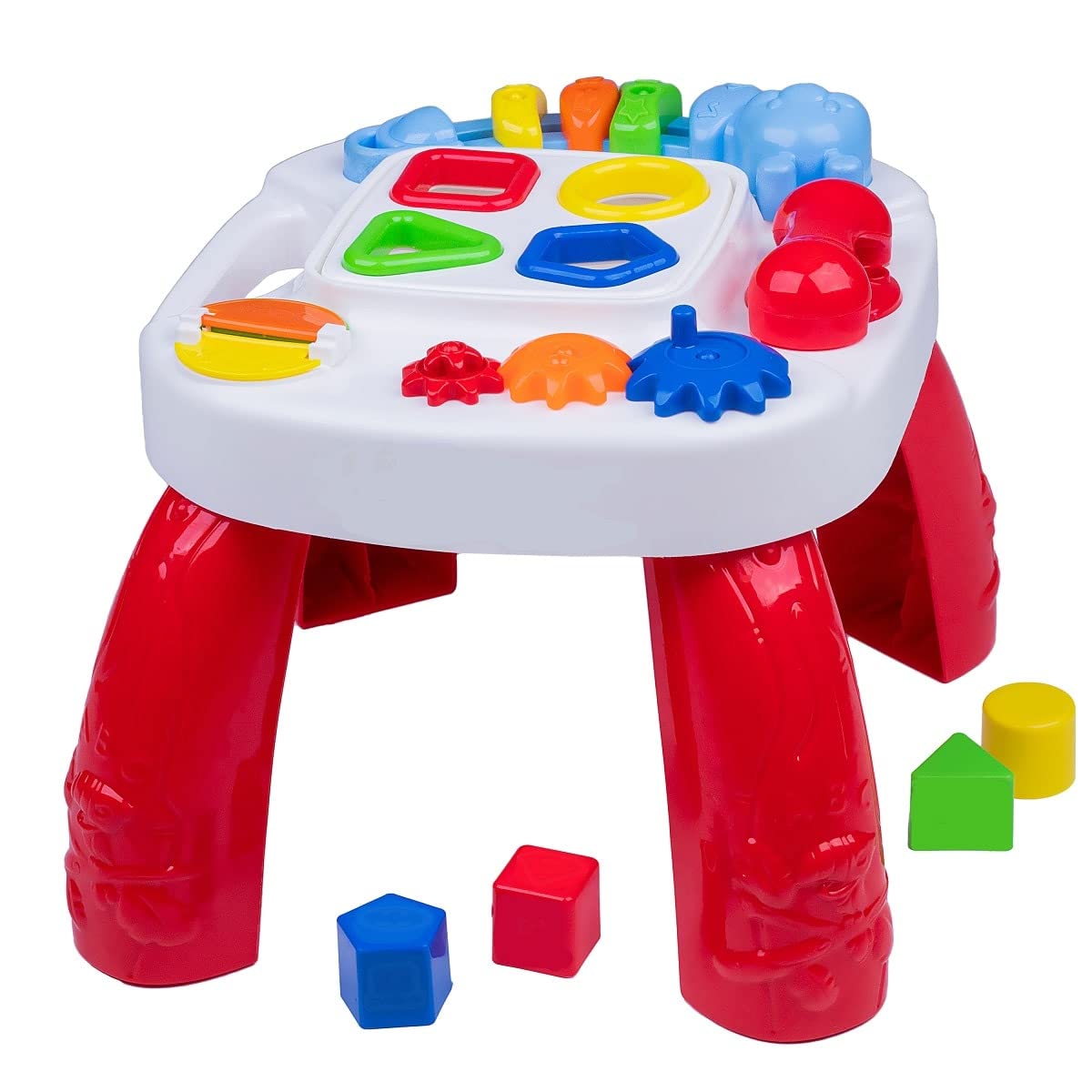 MESINHA DIDATICA INFANTIL COM ATIVIDADES - VERMELHO