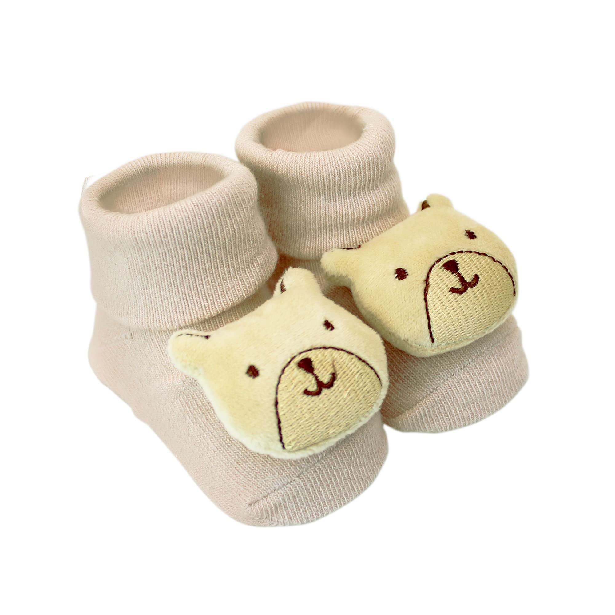 Pantufa com Chocalho Urso Bege, Clingo (ASIN: B08XM6PL8D)