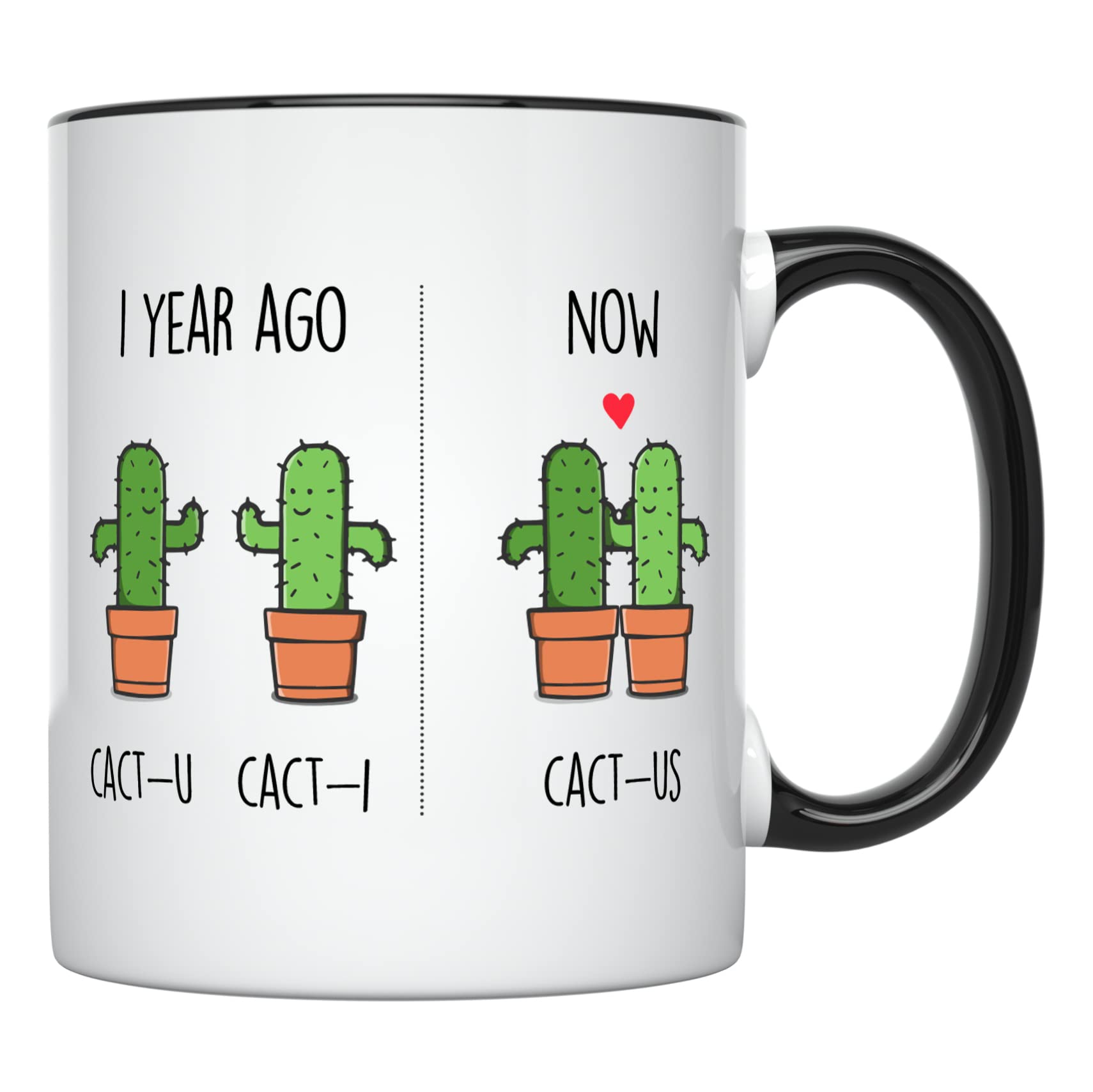Caneca Divertida de 1 Ano de Namoro