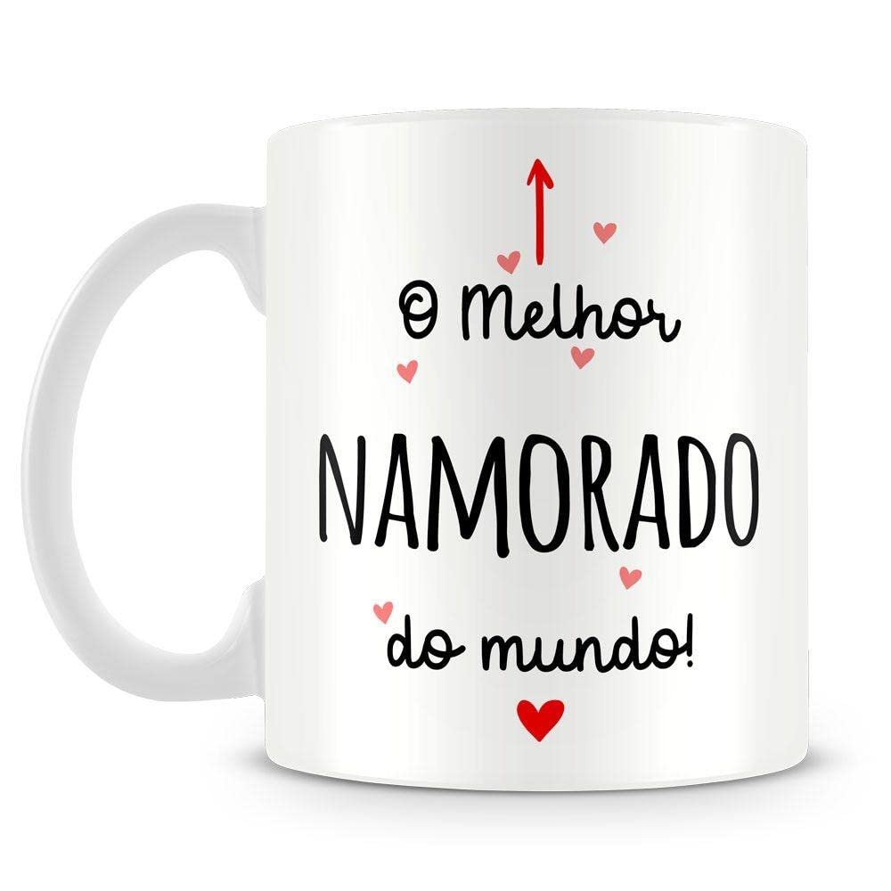 Caneca 'O Melhor Namorado do Mundo' (B09ZQ1JQGJ)
