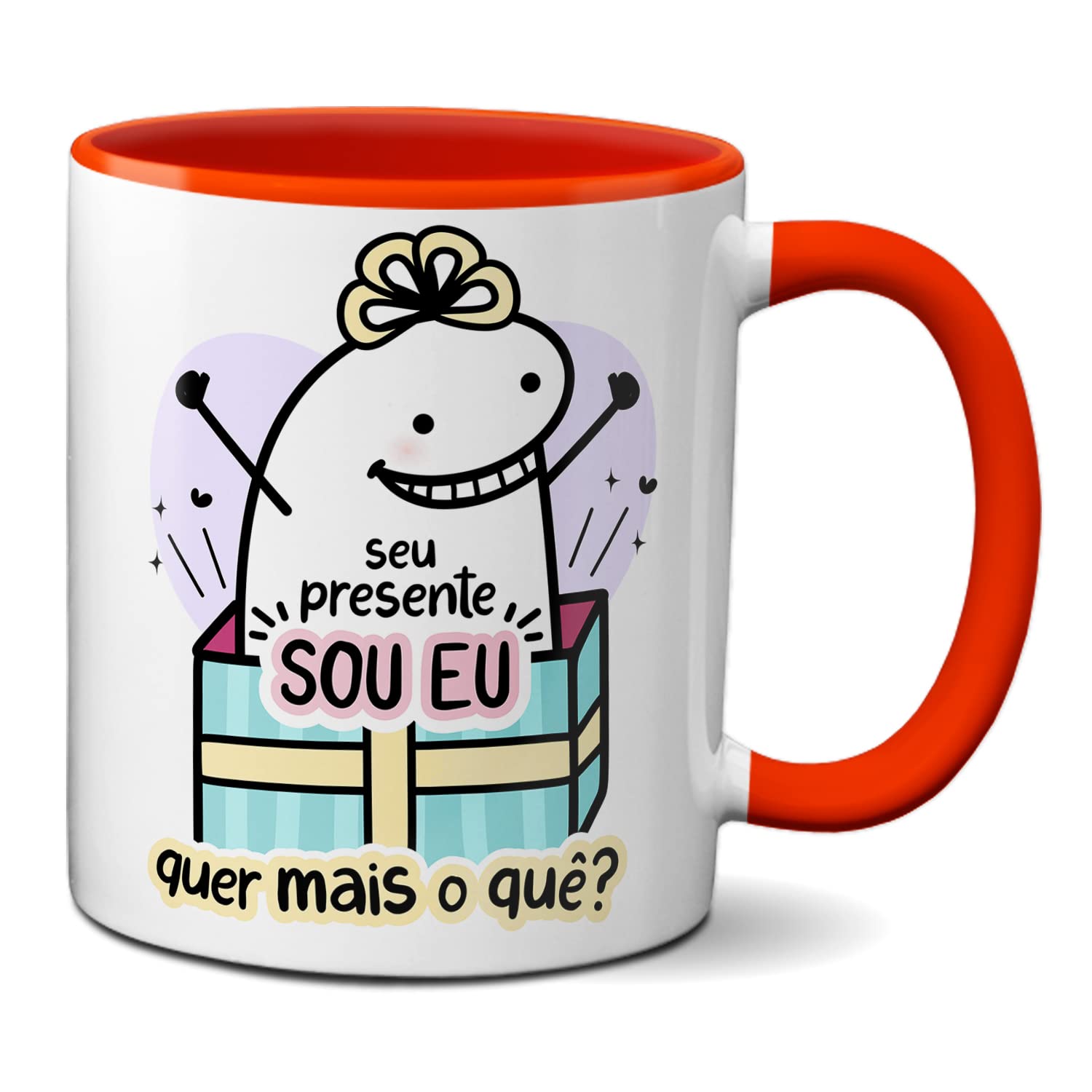 Caneca Flork Namorados Seu Presente Sou Eu Quer Mais O Quê? (ASIN: B0B37X7SMM)
