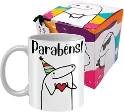 Caneca de Aniversário Flork Meme 325ml