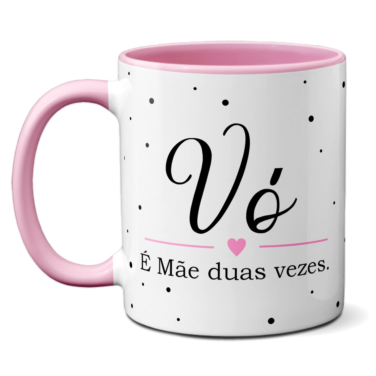 Caneca ‘Vó é Mãe Duas Vezes’ Presente Minimalista