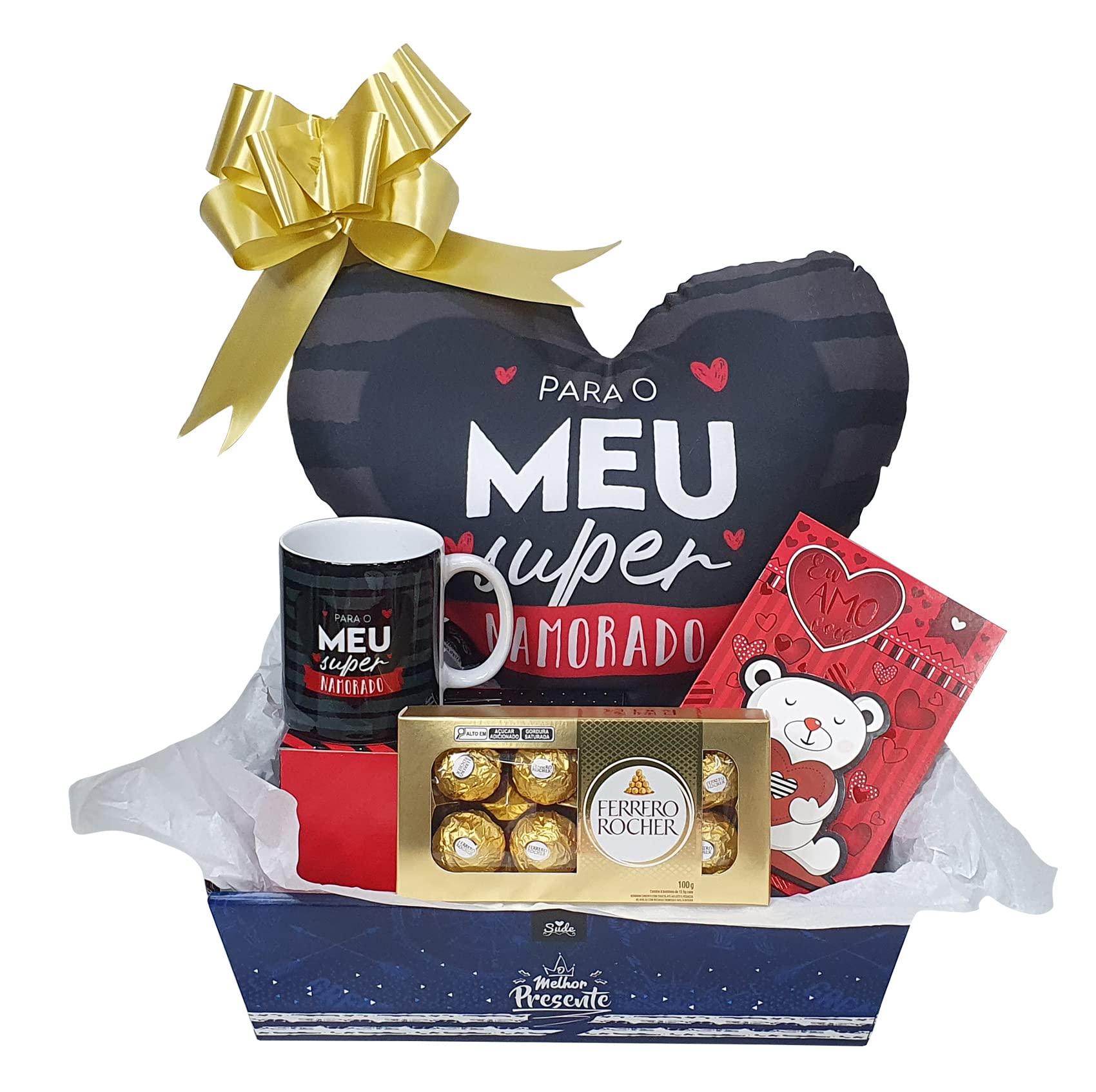 Kit Presente Namorado/Marido Almofada Caneca Chocolate