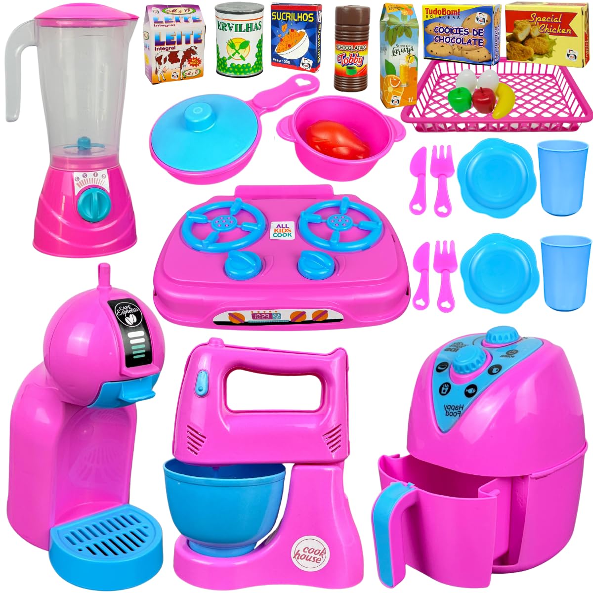 Kit Cozinha De Brinquedo 30 Pçs Completa