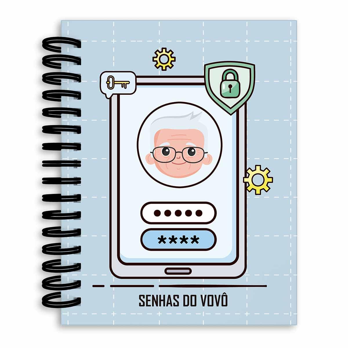 Caderno de Senha Vovó e Vovô (Vovó, Azul)