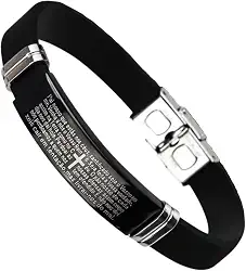Pulseira Masculina Pai Nosso em Aço