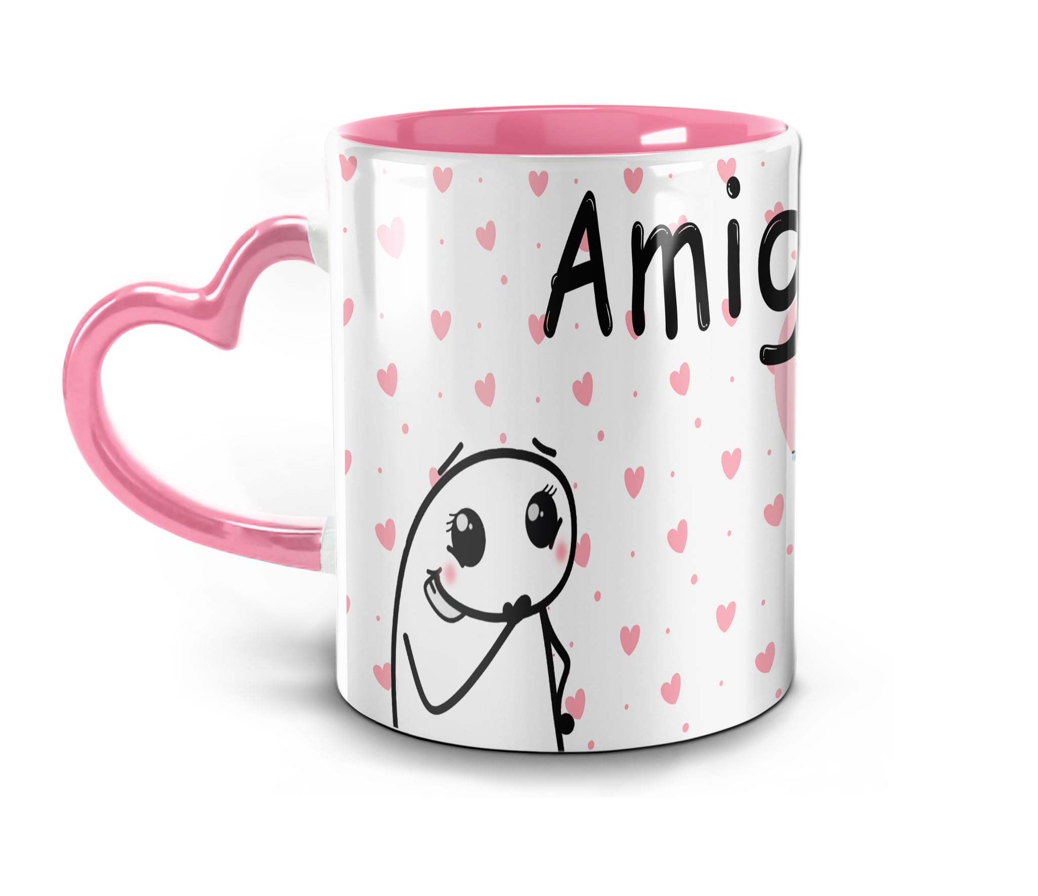 Caneca de Cerâmica Decorativa Amiga: Você é Meu Mundo – Toque afetivo