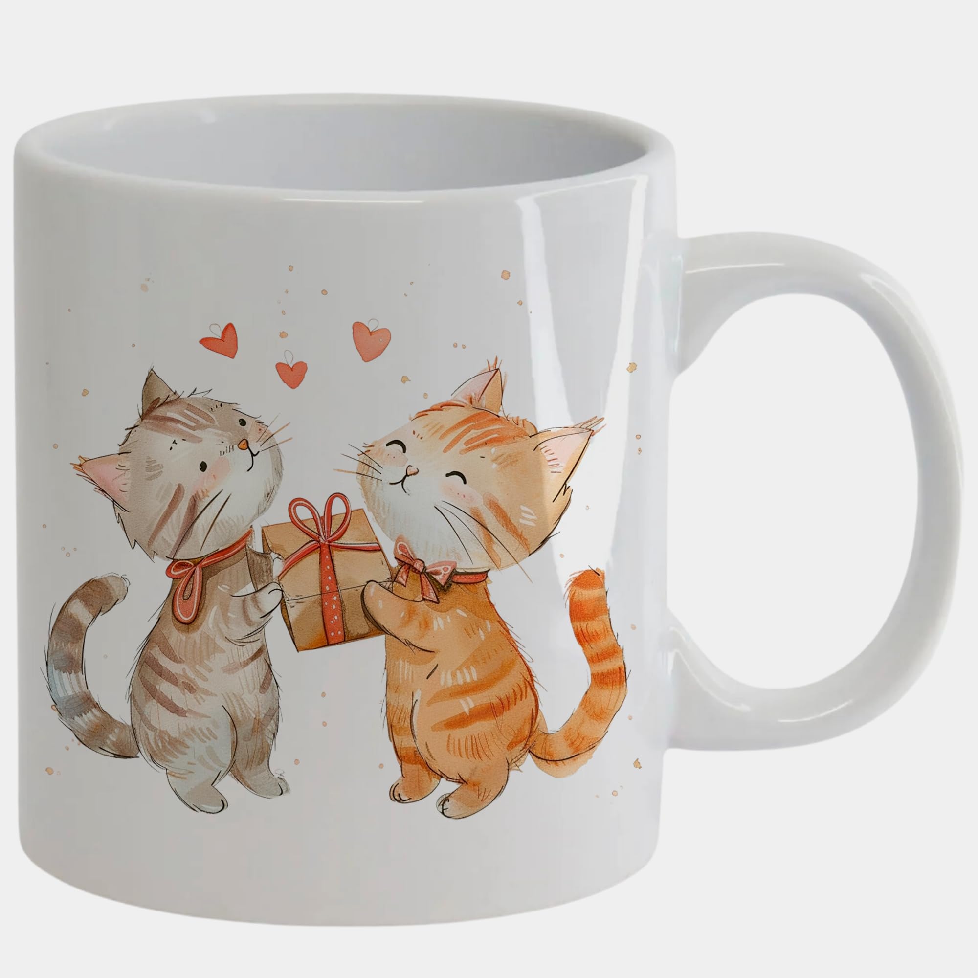 Caneca de Porcelana com Estampa de Gatinhos