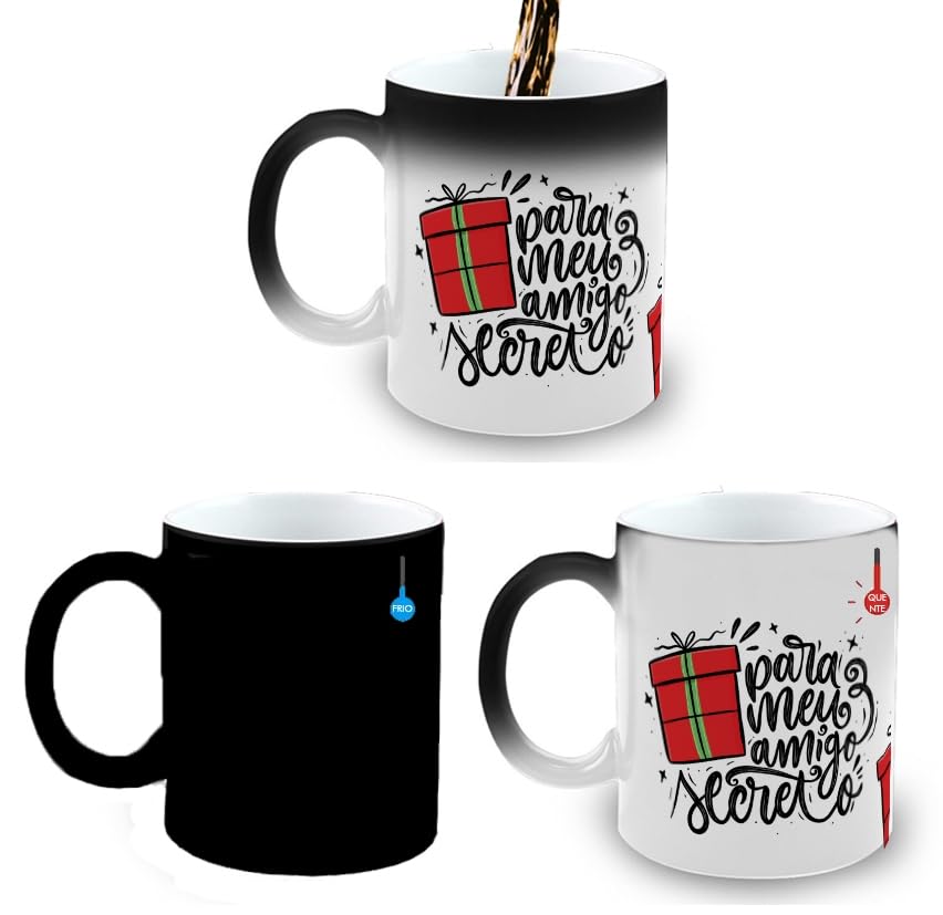 Caneca Mágica que Muda de Cor com Calor