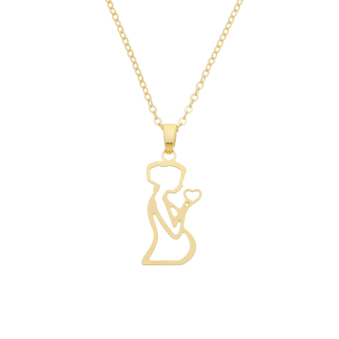 Colar Mãe com Pingente Banhado a Ouro 18K
