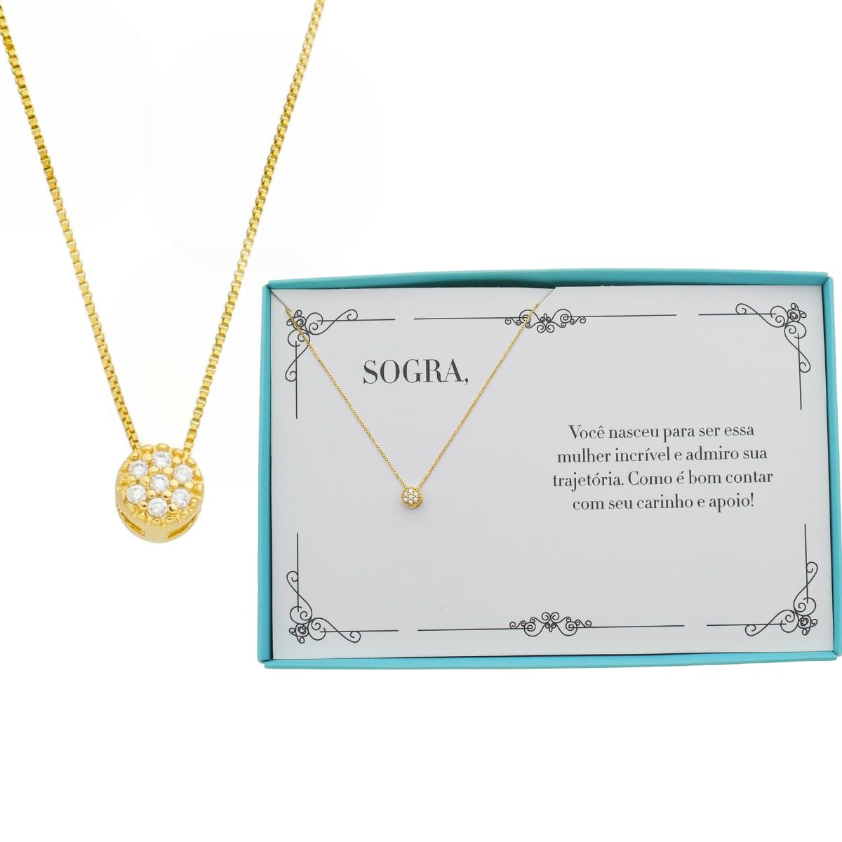 Colar Folheado a Ouro Para Sogra Especial