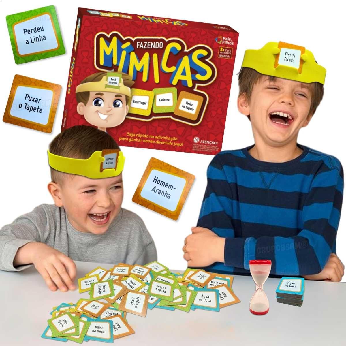 Jogo de Mímica Infantil 216 Cartas