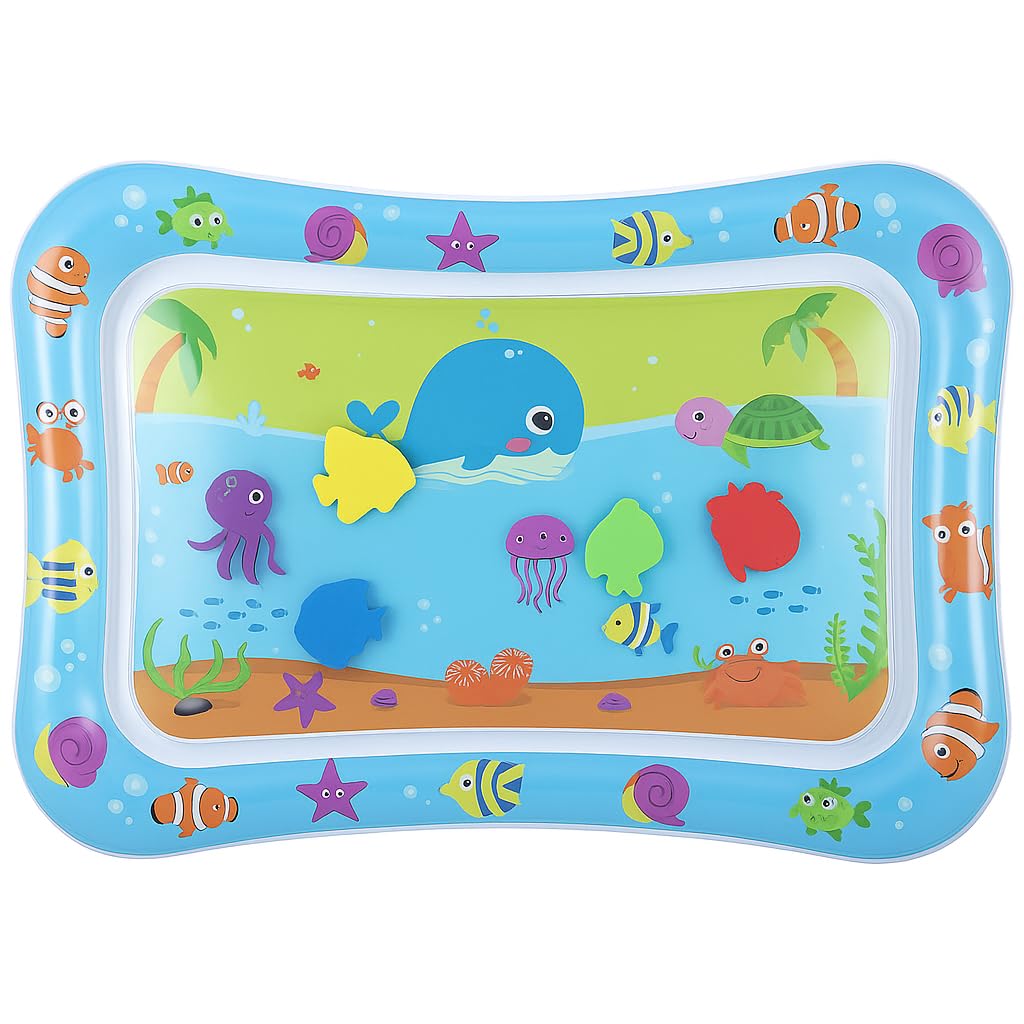 Tapete Infantil de Água Inflável para Bebê Almofada Sensorial Interativa Brinquedo Baby Educativo 48,5x67,5cm