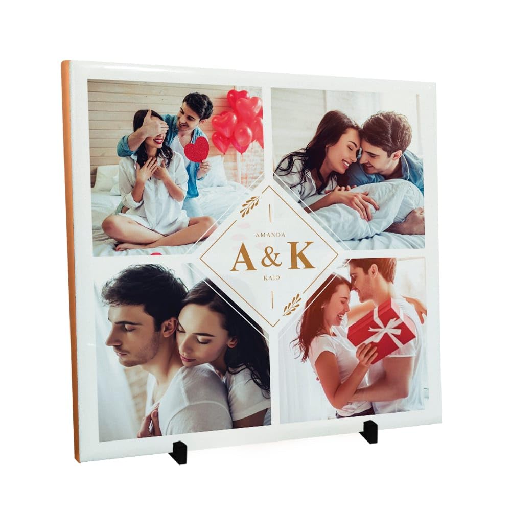 Azulejo Personalizado com 4 Fotos