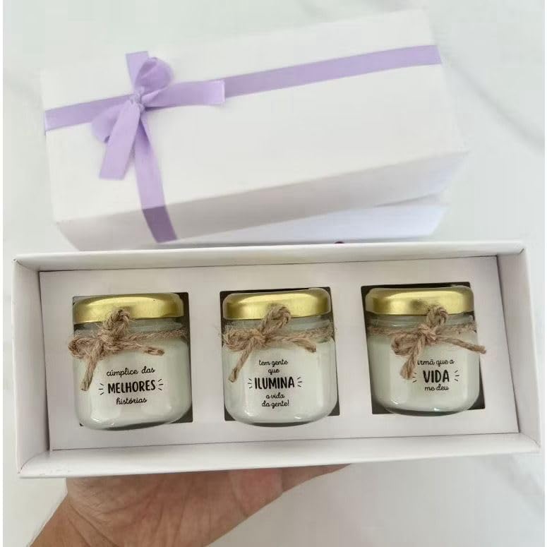 Kit 3 Mini Velas Aromáticas