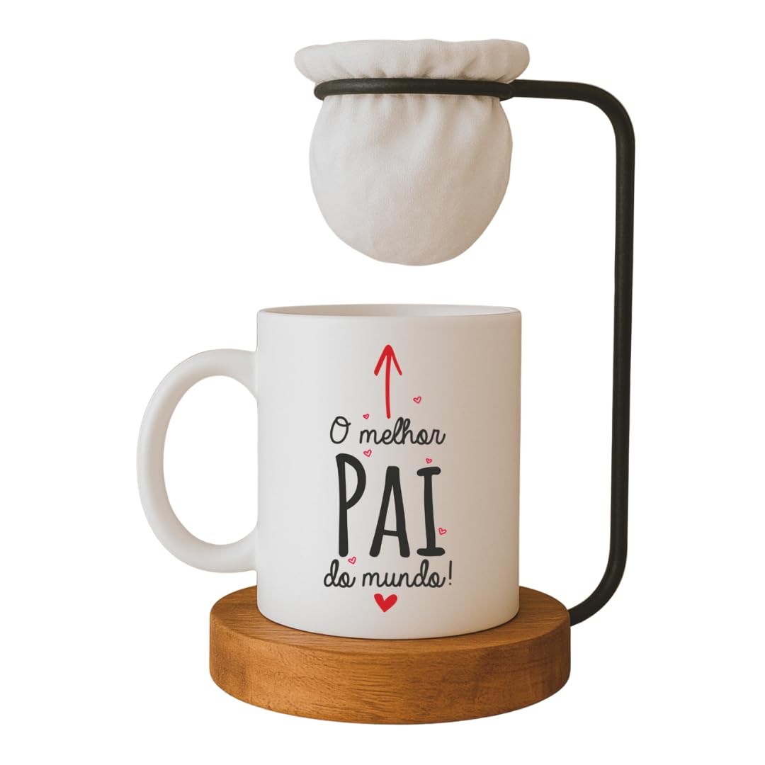 Caneca O Melhor Pai do Mundo com Coador e