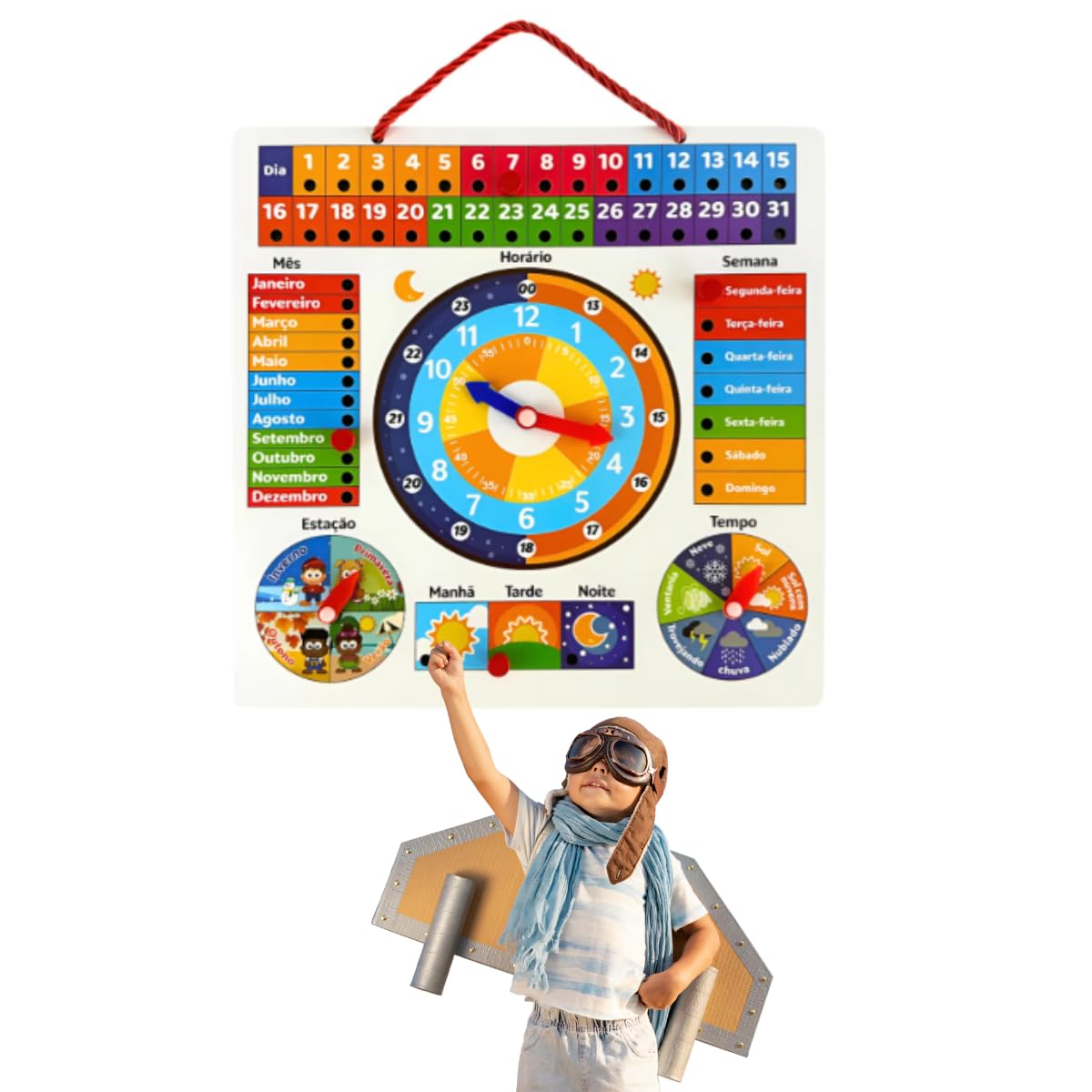 8. Meu Primeiro Calendário Relógio Infantil