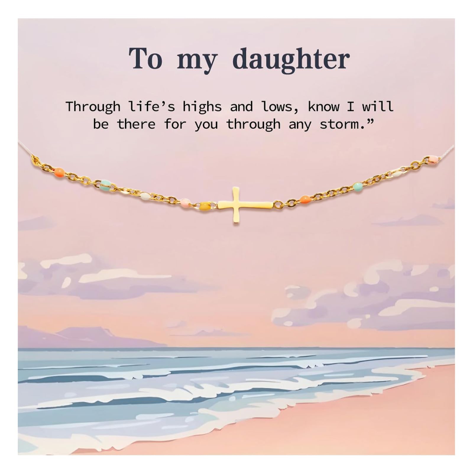 Pulseira de Cruz para Filha