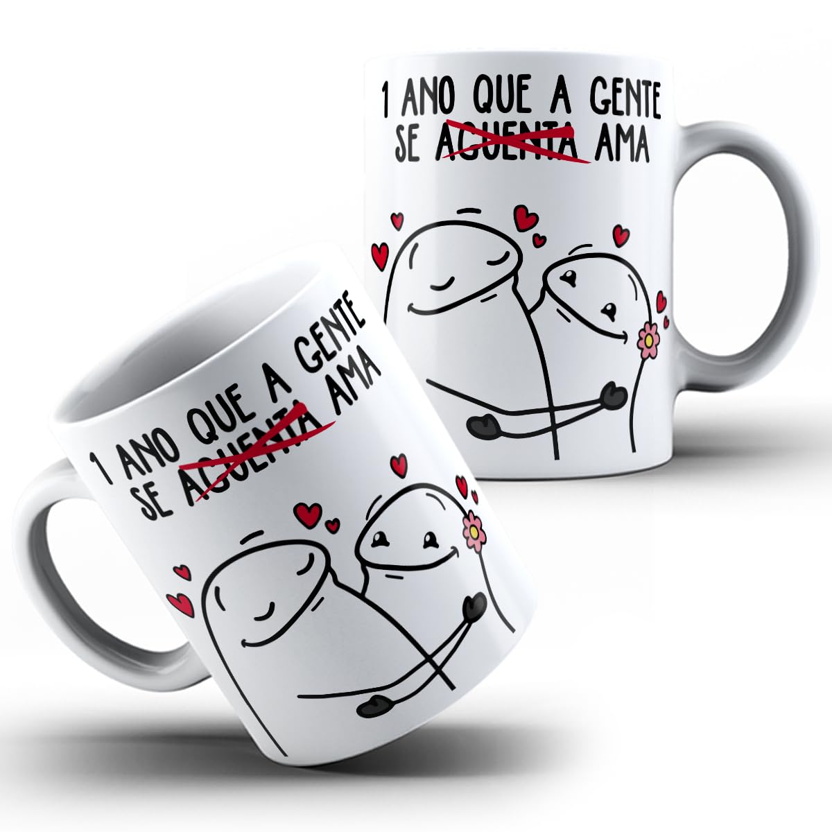 Caneca de Porcelana Personalizada 1 Ano de Namoro