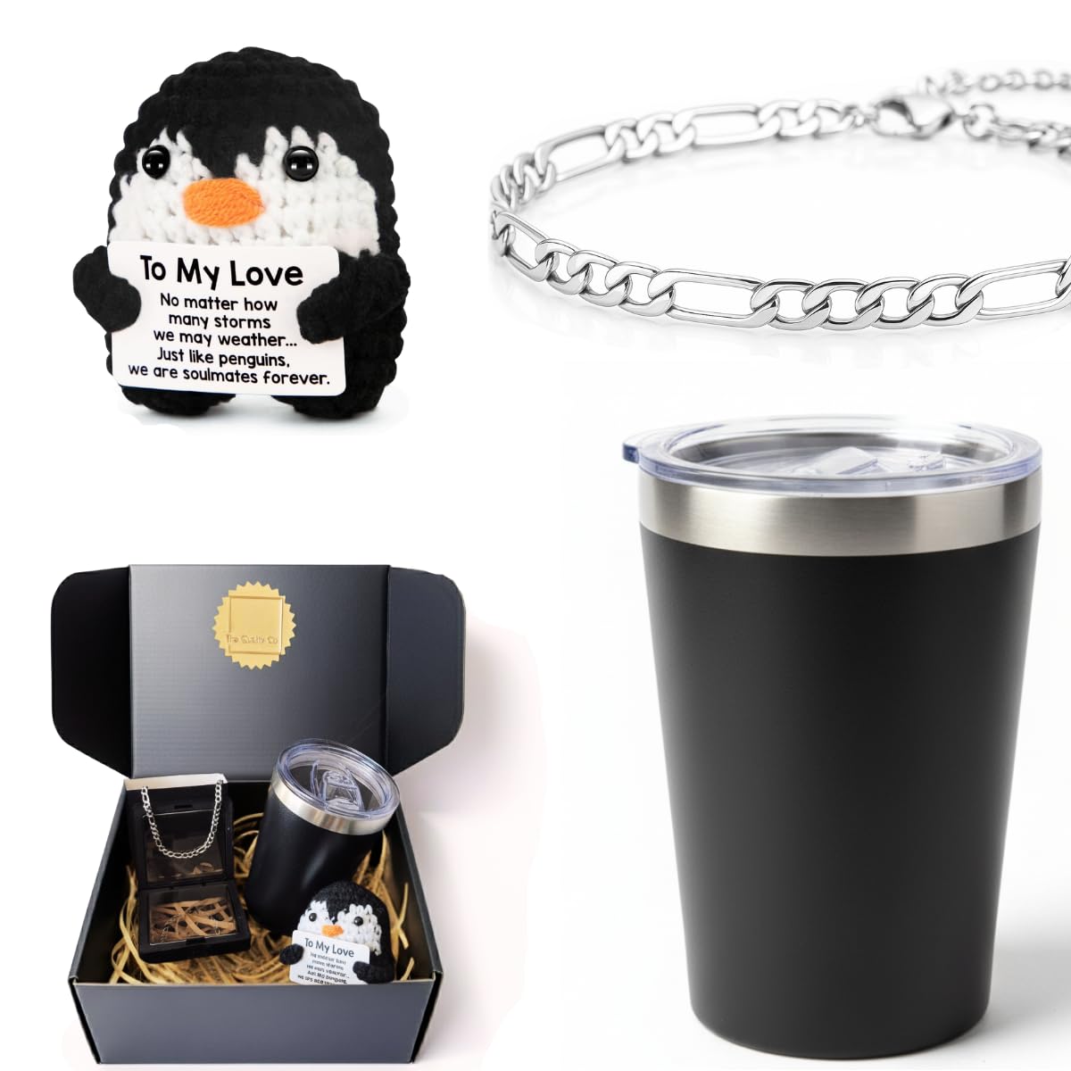 Kit Masculino com Copo Térmico e Bracelete