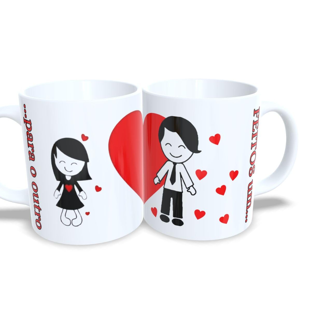 Kit com 2 Canecas Personalizadas ‘Feitos um Para o Outro’