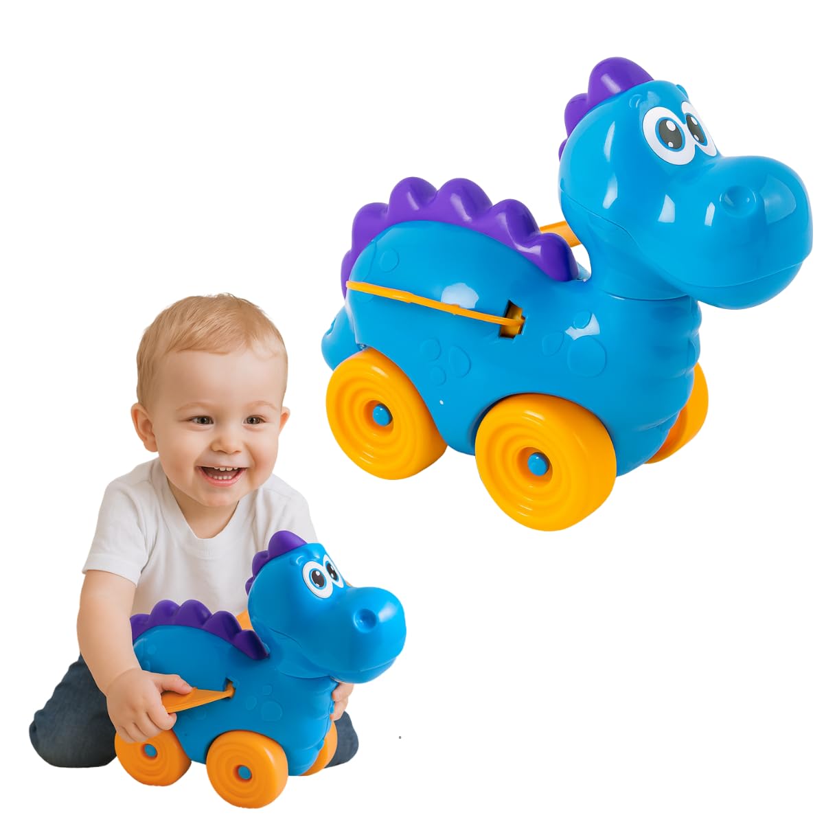 Carro Dinossauro Bate Asinhas Brinquedo 1 Ano