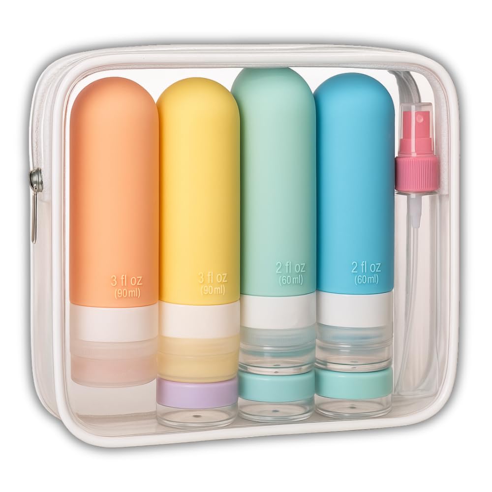 Kit Frascos Reutilizáveis com Necessaire