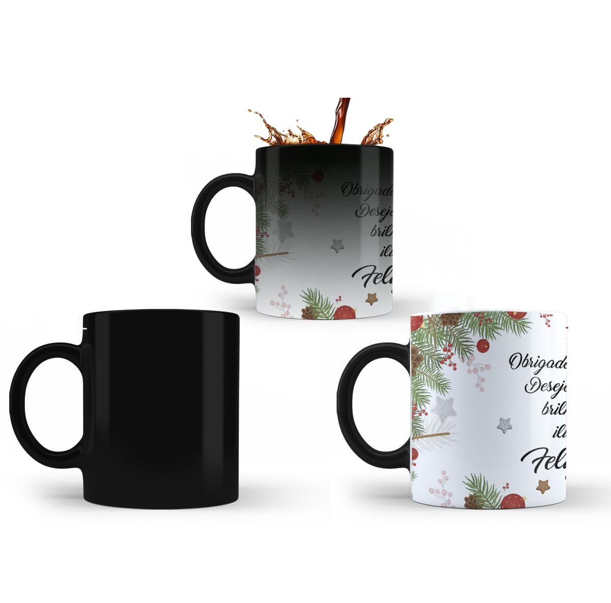 Caneca Mágica Natal Mensagem Amigo Secreto Presente Criativo
