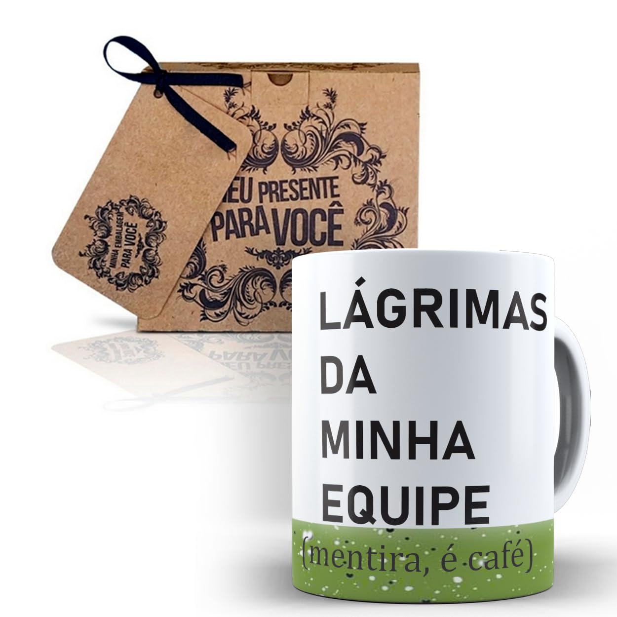 Caneca Lágrimas da Minha Equipe com Caixa