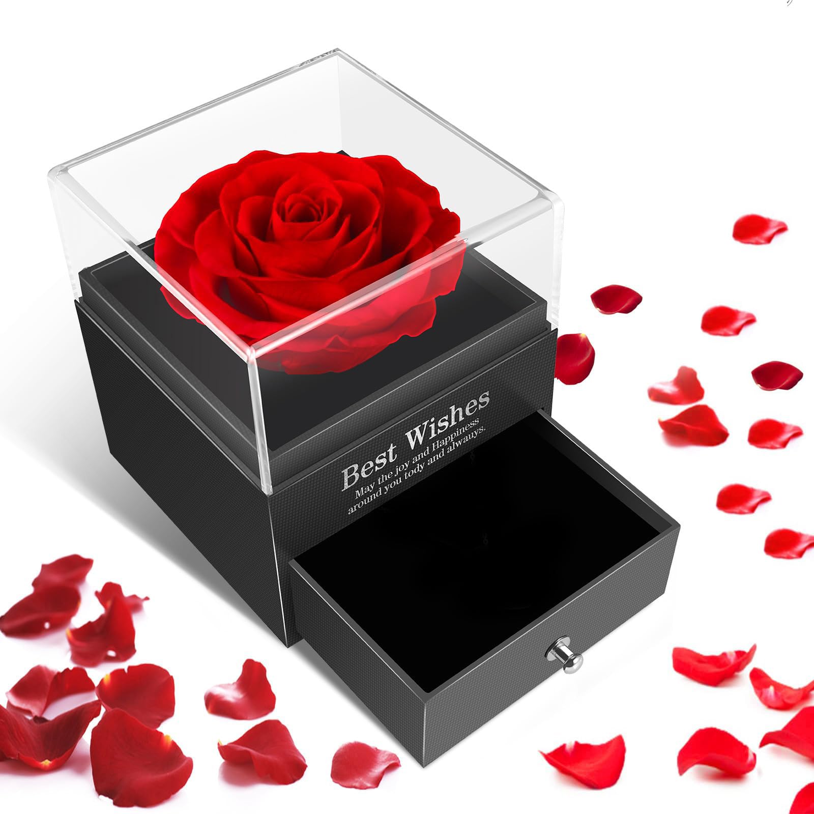 Caixa de Joias com Rosa Imortal