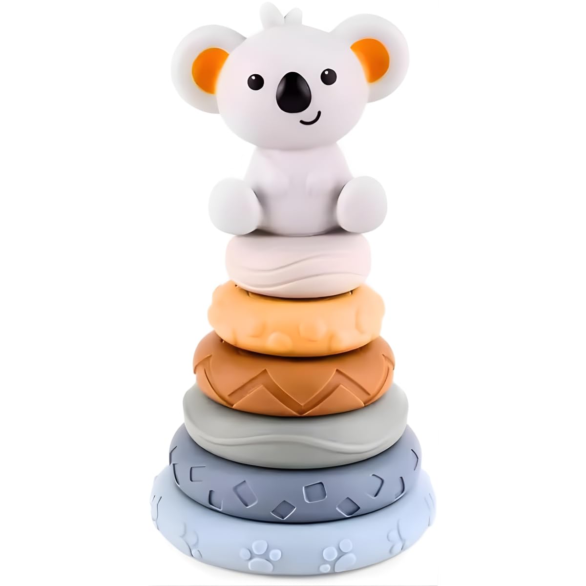 Brinquedo Montessori Torre de Argolas com Coala