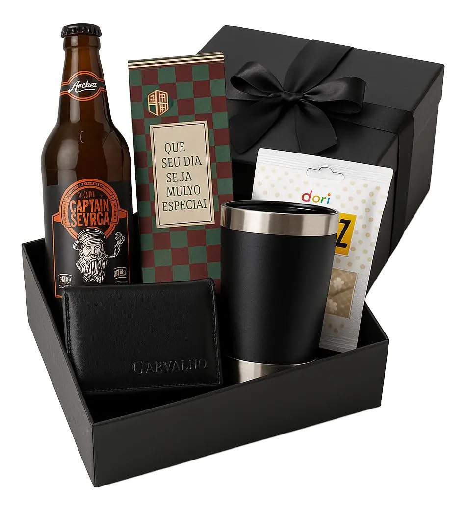 Kit Presente Masculino com Cerveja Artesanal e Itens Práticos