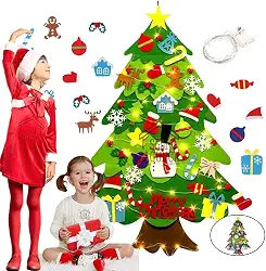 Árvore de Natal Infantil de Feltro com LED