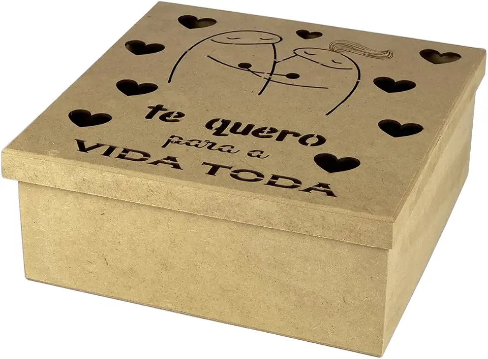 Caixa de Presente Personalizada com Meme Flork e Frases de Amor