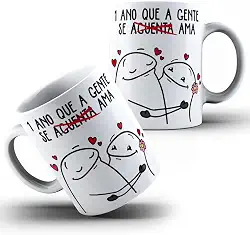 Caneca Personalizada Feliz 1 Ano de Namoro