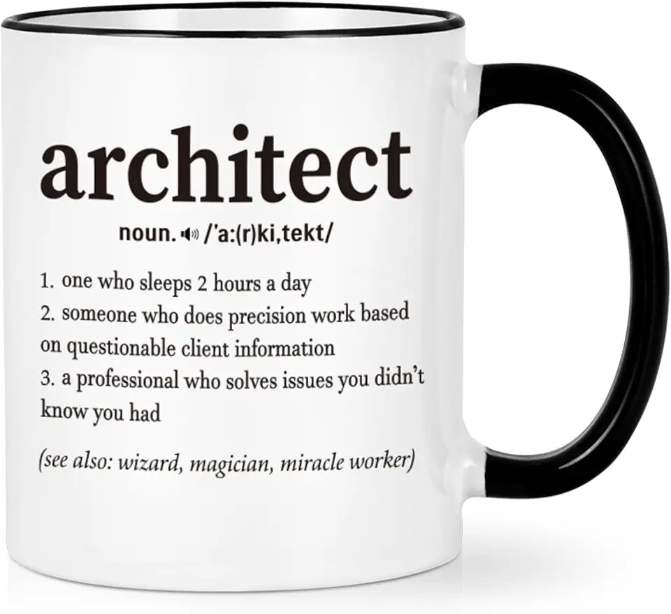 Caneca para Arquitetos com Texto Inspirador