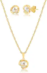 Conjunto Pérola Folheado