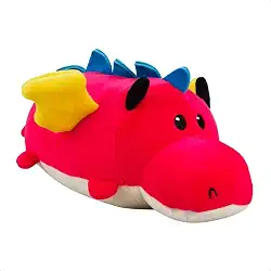 Dragão de Pelúcia Vermelho Antialérgico