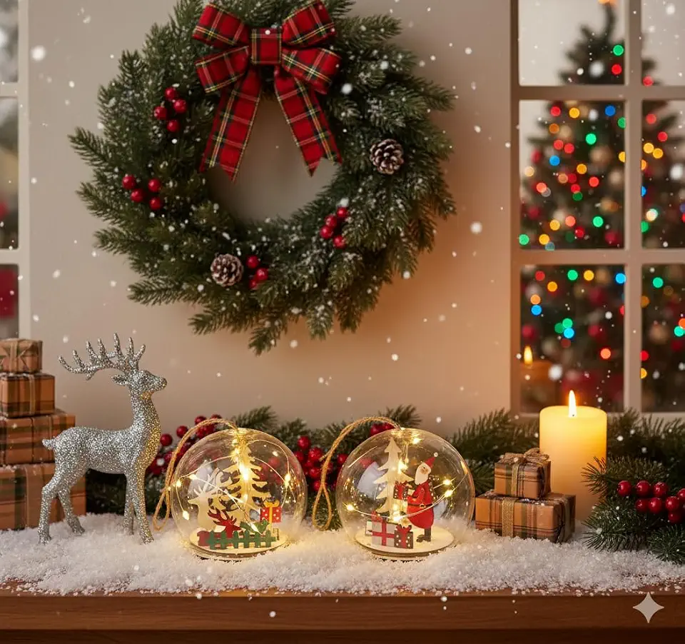 Kit Decoração de Natal com Luzes LED