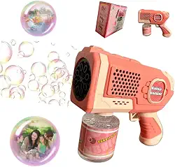 Lança Bolha de Sabão Automática Rosa