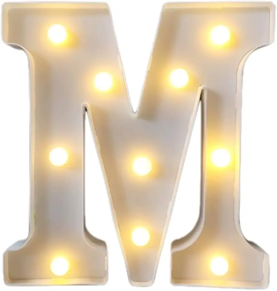 Luzes de LED com Letras Brilhantes para Decoração