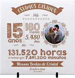 Quadro Criativo com Foto e Nome do Casal